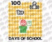 100 Days of School SVG / Mario / 100 Days / 100th Day of School / Teacher / Tshirts / Cricut / Cut File / Clipart / Silhouette / Vector /Dxf 