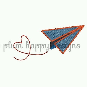 Valentinstag Mini Papier Flugzeug füllen Stich Maschine Stickerei 3 Größen halben Zoll 1 Zoll 1 halben Zoll