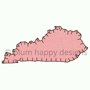 Kentucky vintage applique blanket stitch Frankfort Louisville Lexington Kentucky Derby Bluegrass Wildcats 5, 6, 7 & 8 inch embroidery design