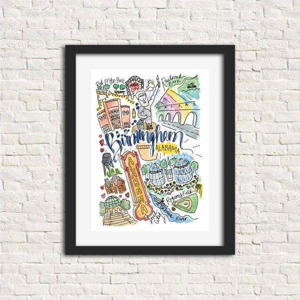 Birmingham Alabama Prints Etsy