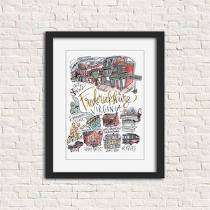 Fredericksburg, Virginia Print | VA Fred Nats William Street | Graduation Birthday Artwork Gift | 5x7 8x10 11x14