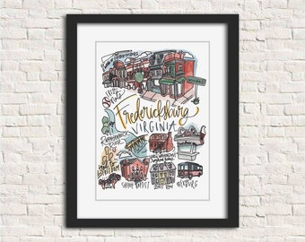 Fredericksburg, Virginia Print | VA Fred Nats William Street | Graduation Birthday Artwork Gift | 5x7 8x10 11x14