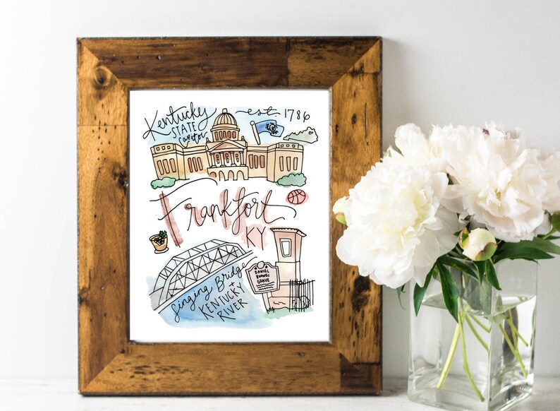 Frankfort KY Print Etsy