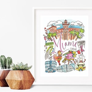 Miami, Florida City Print