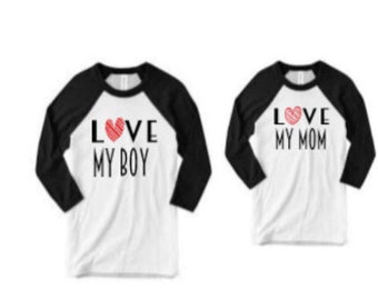 Mommy and Me Valentine Day Matching Shirts, Mother and Son Shirts, Family Valentine Shirts, Personalized Valentine shirt for mom and son