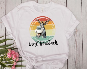 Funny Donkey Graphic Tee Shirt: Sarcastic Farm Animal Design