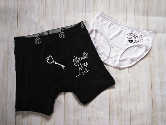 Couple's Underwear Set,matching Underwear for Couples,anniversary Gift for  Couples, Personalized Underwear,sexy Underwear ,sexy Gift for Him -   Denmark