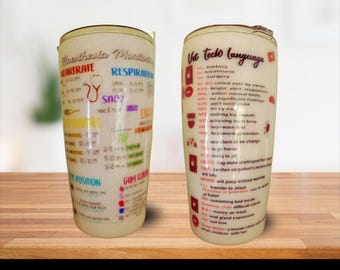 Custom Vet Tech Glitter Tumbler, White Animal Print Travel Mug, Vet Tech Graduation Gift, Funny Veterinary Vitals Tumbler, Vet Student Gift