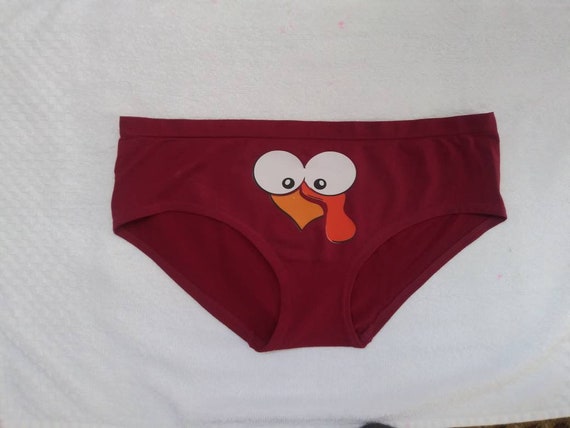 Women's Underwear With Turkey Face,gobble Gobble Panties