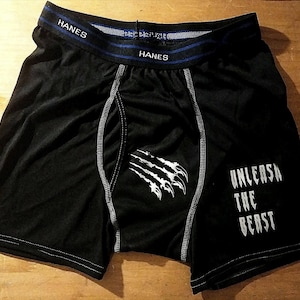 Unleash The Beast Boxer Briefs: Funny Personalized Underwear Gift