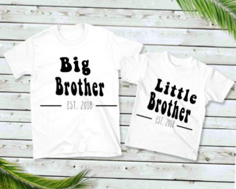 Big Brother Little Sister Shirts/ Matching Sibling Shirt Set - Etsy