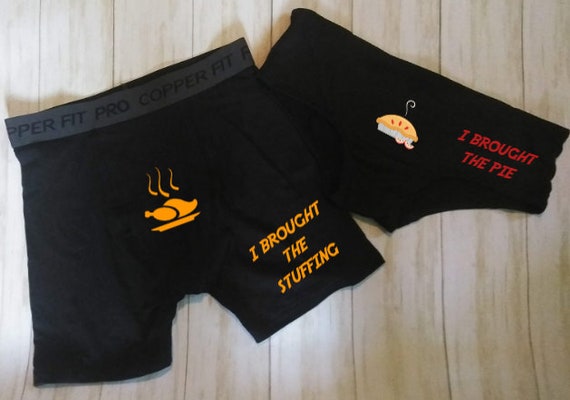 Couples Thanksgiving Underwear, Matching Couples Underwear, His and Hers  Underwear, Funny Boxer Briefs, Anniversary Gift, Gag Novelty Gift 