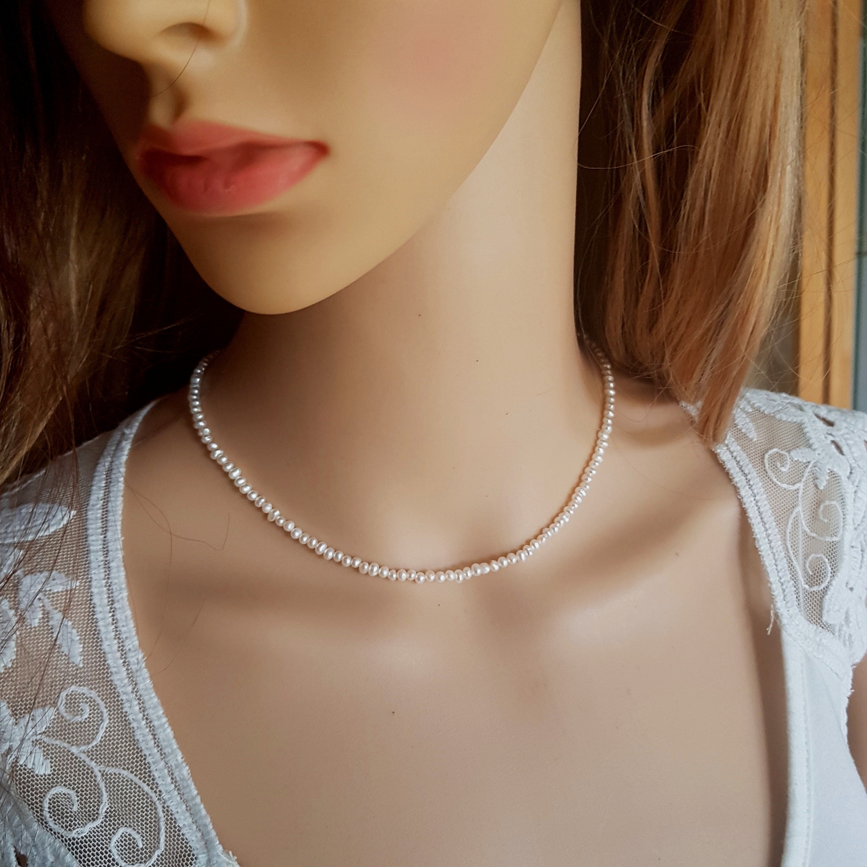 Amazon.com : Yheakne Boho Pearl Choker Necklace Gold Pearl Pendant Necklace  Tiny Pearl Floating Necklace Minimalist Wedding Necklace Jewelry Women and  Girls Gifts : Beauty & Personal Care