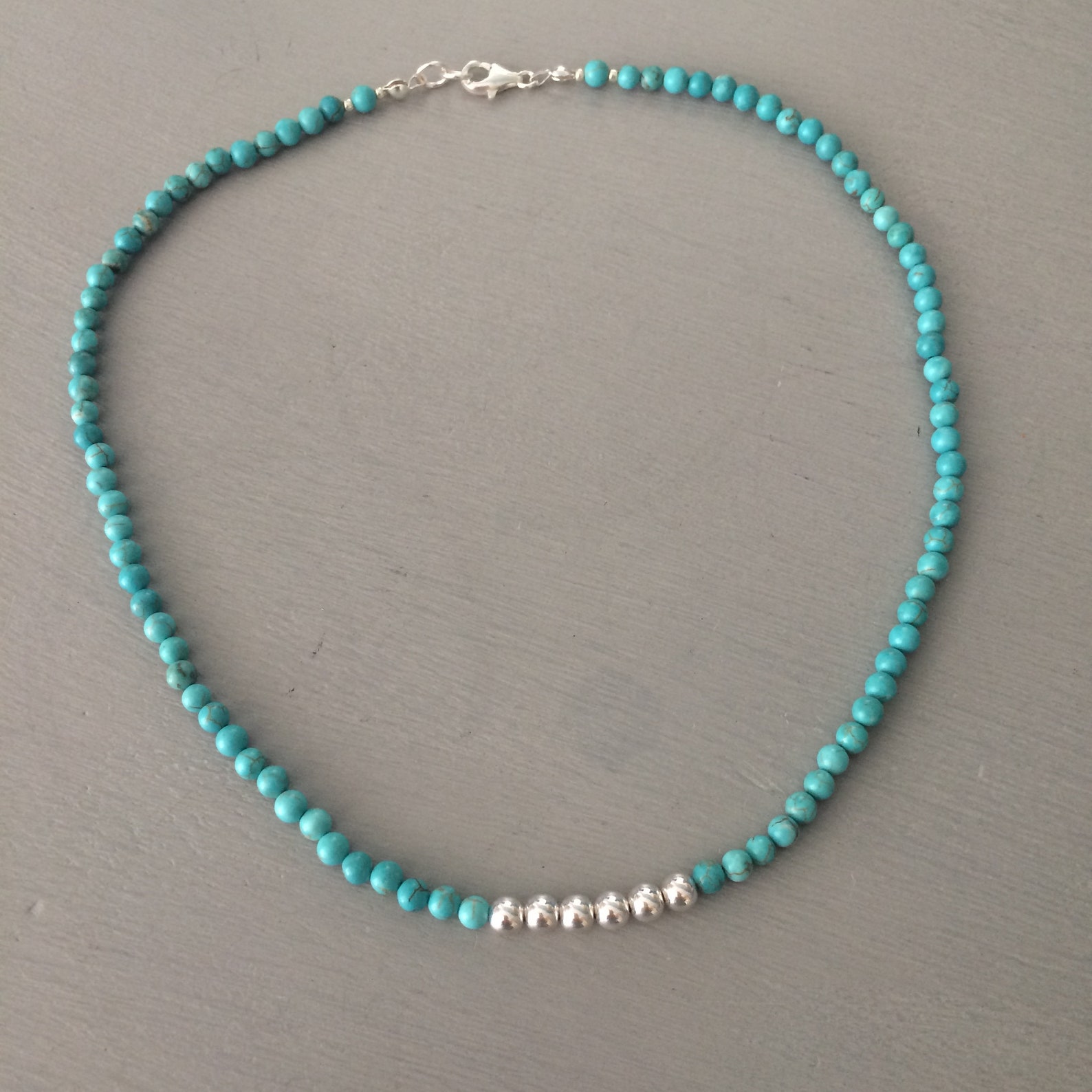 Turquoise Necklace Choker K Gold Fill Or Sterling Silver Etsy Uk