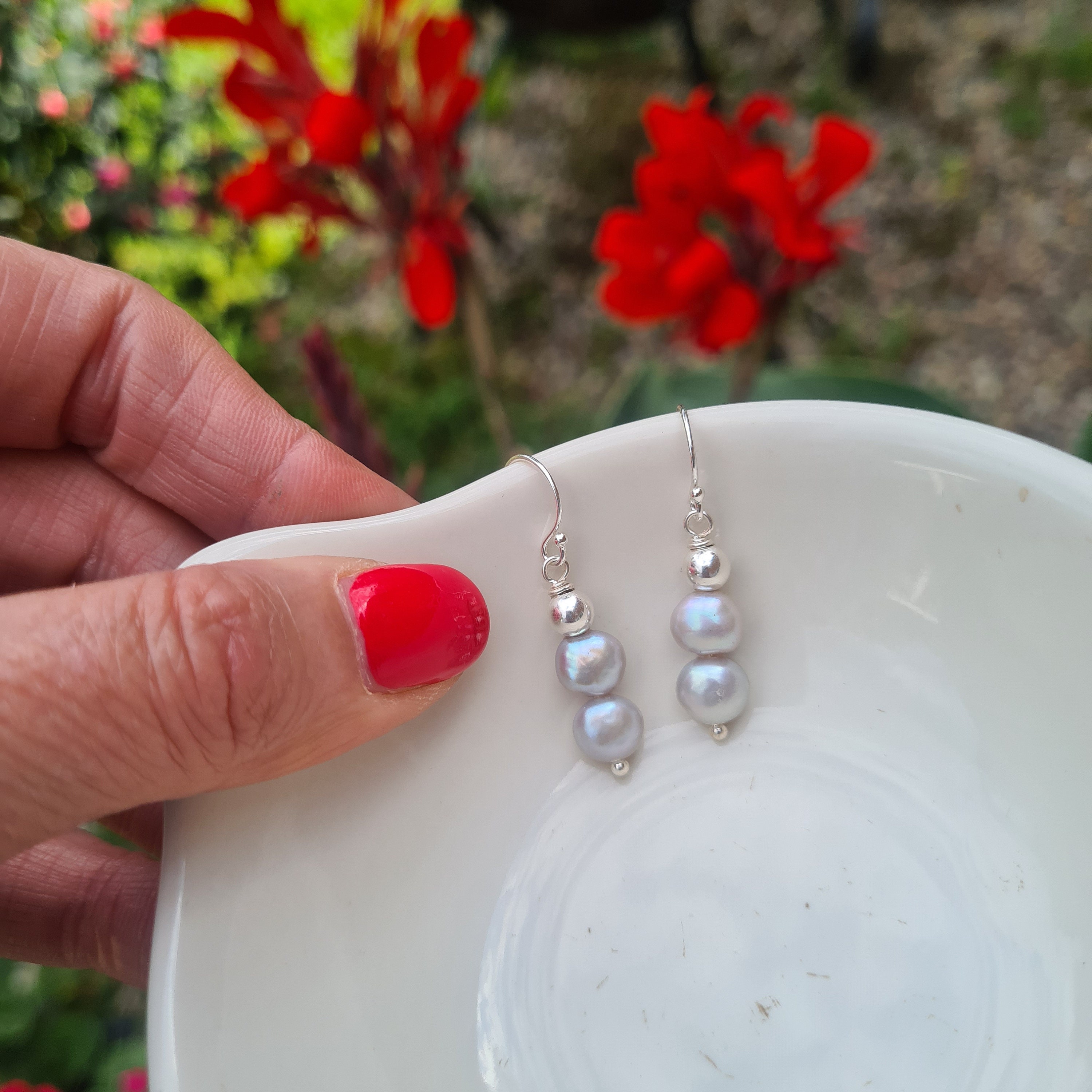 Pearl Halo Earrings