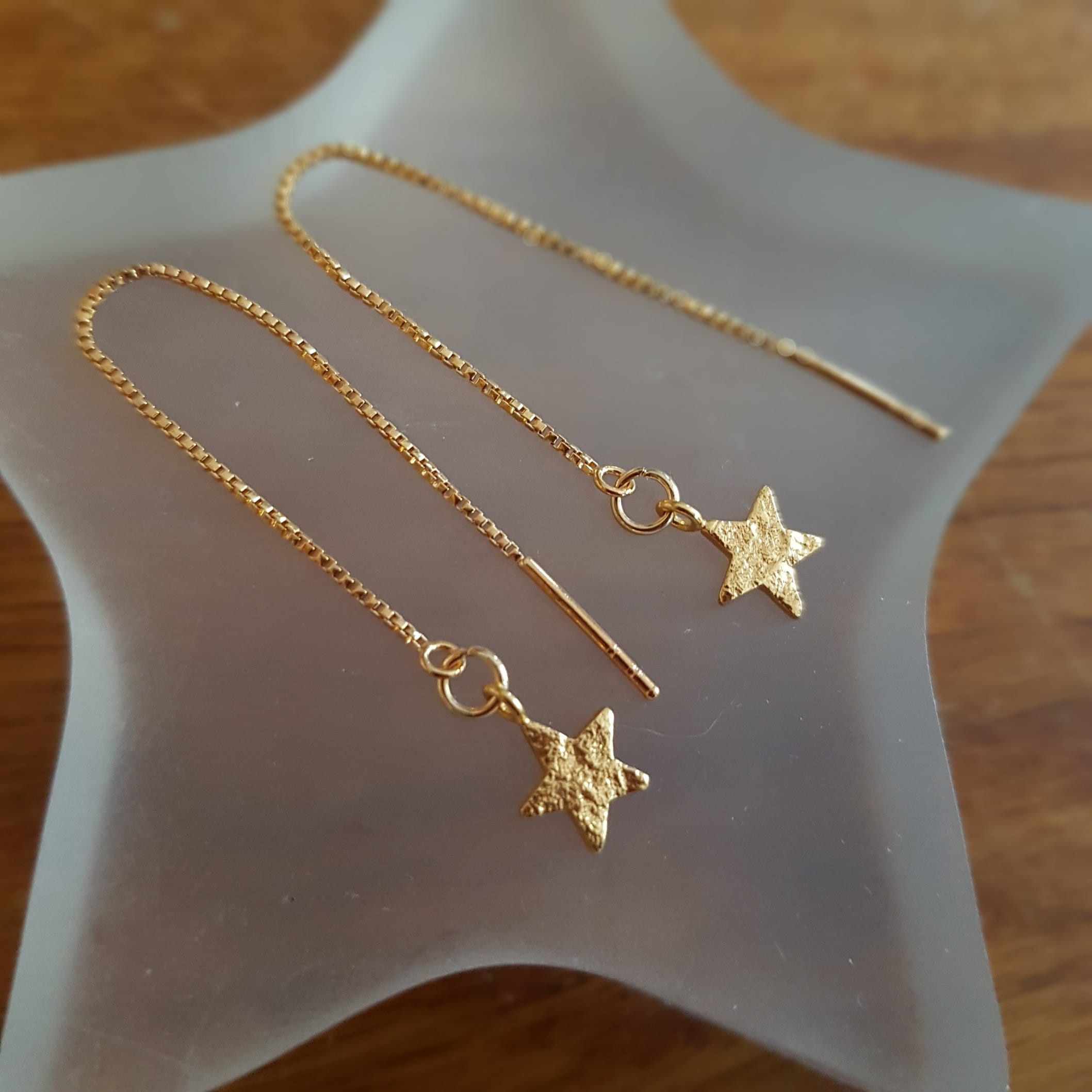 Tiny Gold Fill Star Earrings Small Gold Star Earrings Si