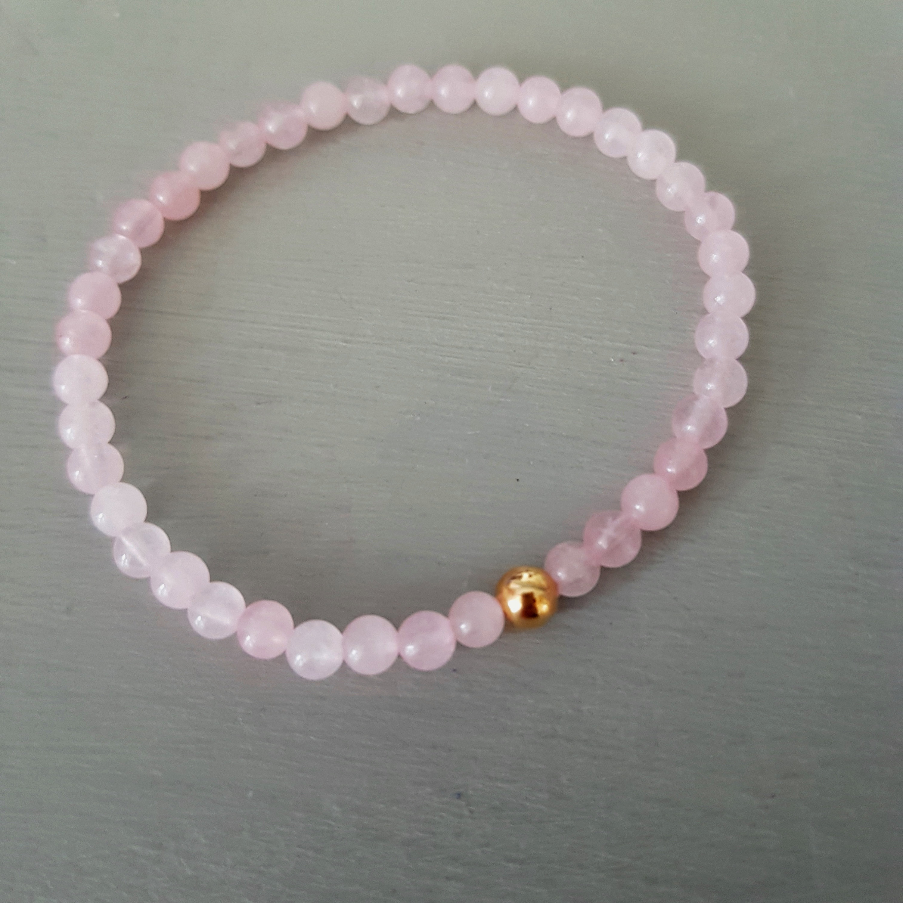 Rose Quartz STRETCH Bracelet Sterling Silver or Gold Fill - January ...