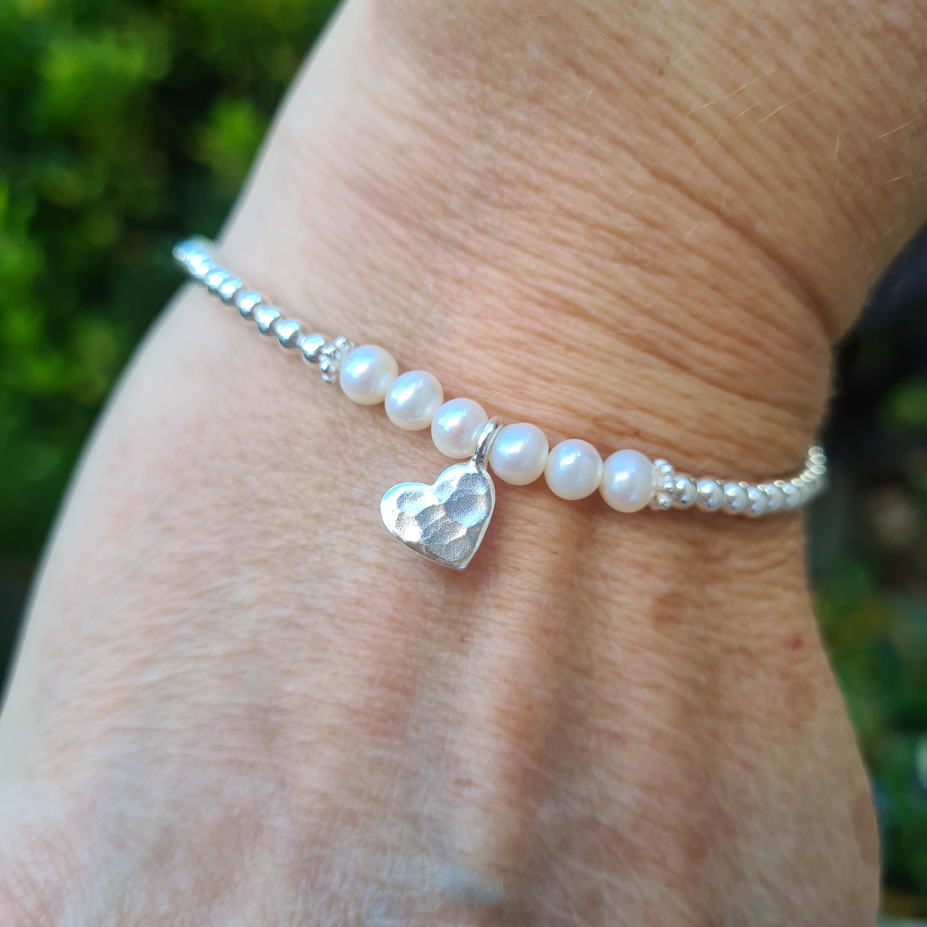 Charm It! 4mm Stretch Bracelet - Pearl