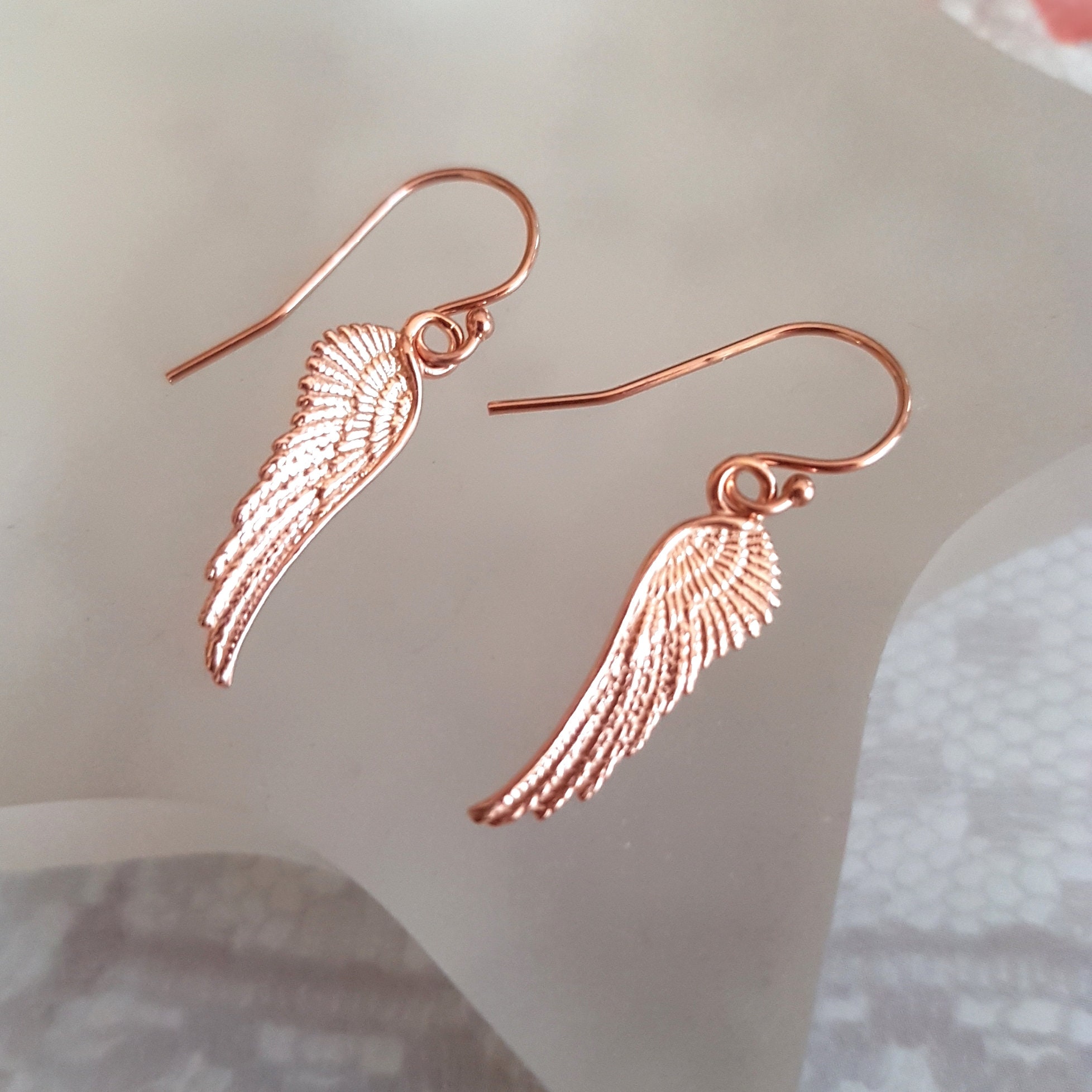 Small angel wing earrings sale