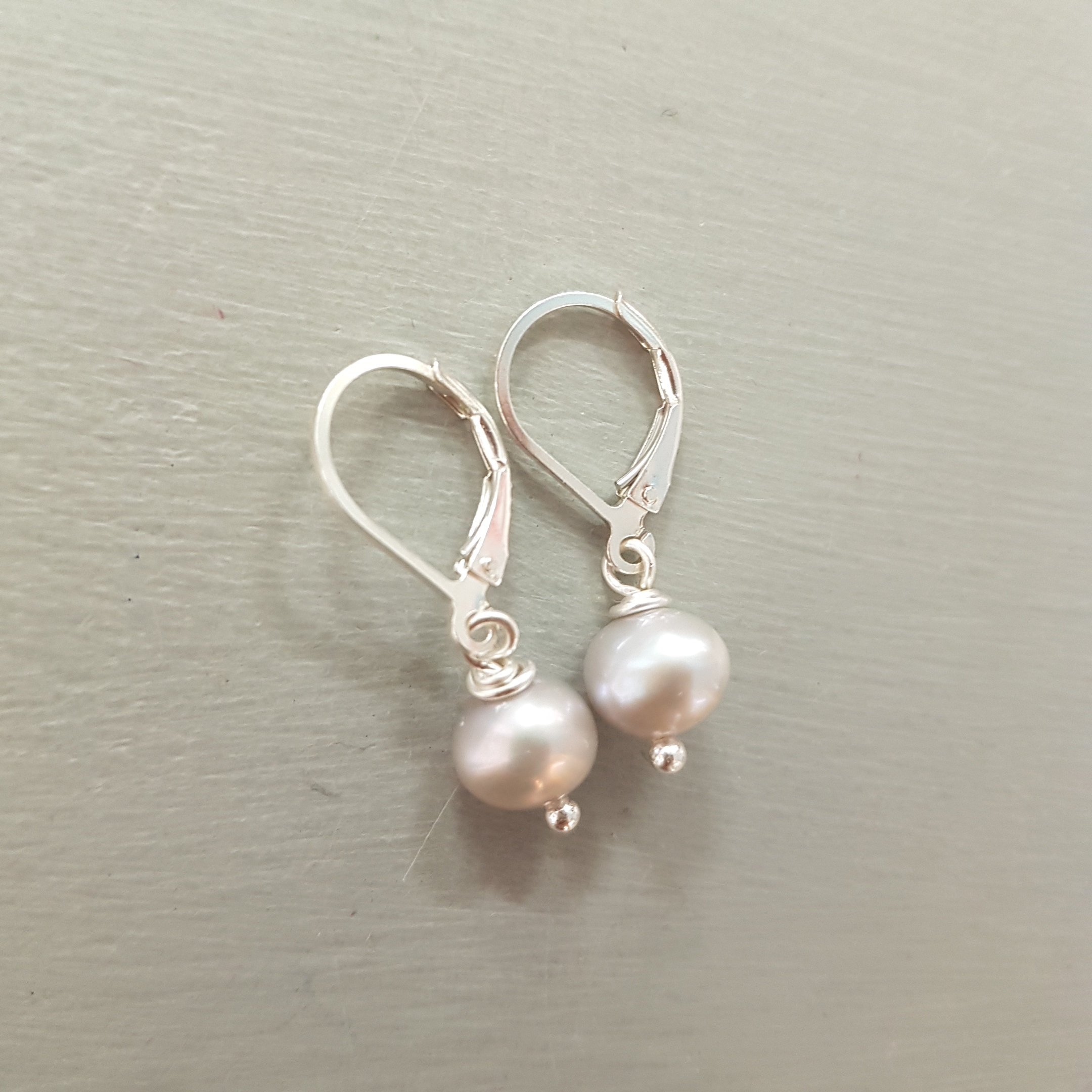 Grey Freshwater Pearl Earrings Sterling Silver Simple Baroque - Etsy UK