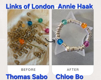 Bracelet Restringing Service stretch beaded Bracelet repair Links of London sweetie Annie Haak Chlo Bo Thomas Sabo Uno de 50 restring Custom