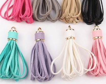 8 Looped Tassels with Gold Caps 2 Color Packs Fun and Convenient Keychain Tassels