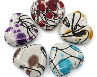 heart shape beads etsy