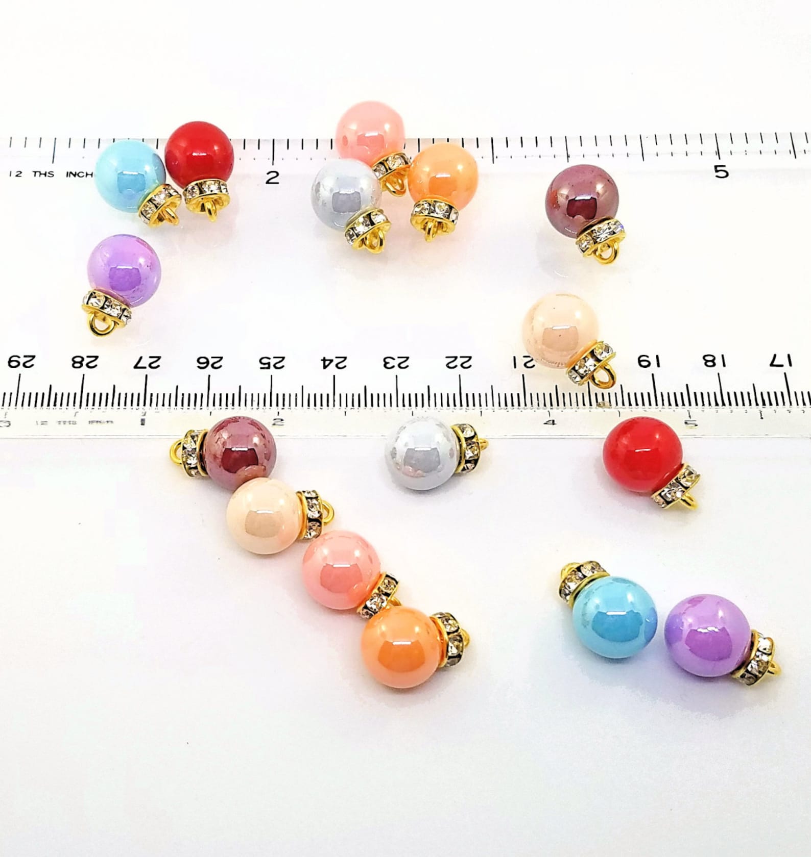 Cute little colorful pearl charms.