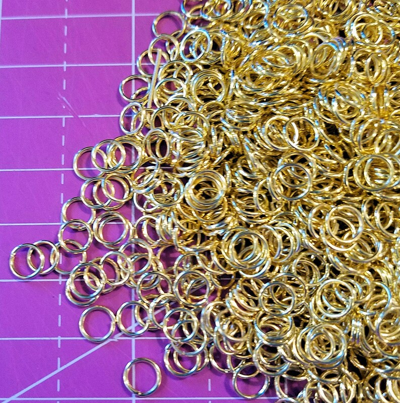 6mm Open Jump Rings 50 or 100 Pcs Gold Jump Rings Etsy