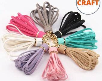 8 Looped Tassels with Gold Caps 1 Each Color