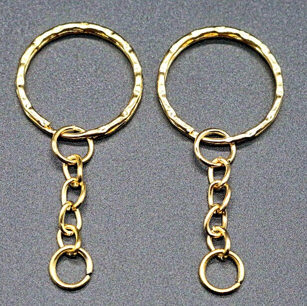 Key Rings Key Chains Gold Key Chains 10 or 30 Pcs Gold Etsy