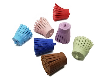 12 Wrapped Textured Tassels, Assorted Color Mix