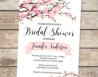 blossom invitation etsy