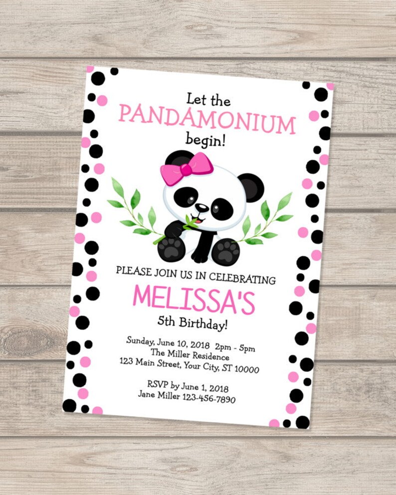 Panda Birthday Party Invitation Girl Birthday Invitation Panda Bear Springmetrics Com Panda Birthday Party Invitation Girl Birthday Invitation Panda Bear Springmetrics Com