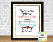 INSTANT DOWNLOAD Inspirational Quote Art Print, Life Quote, Printable Wall Art, Printable Poster, Black And White Typography Art Print Il_170x135