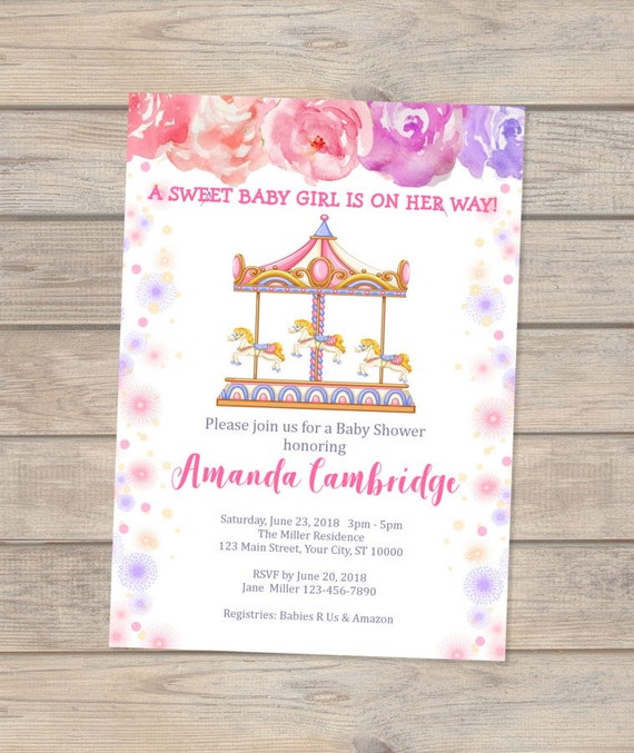Carousel Themed Invitations 6
