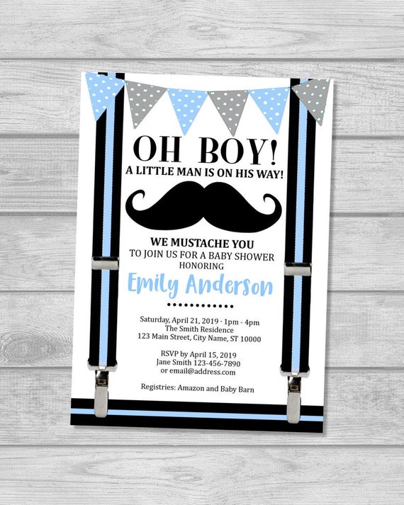 mustache baby shower