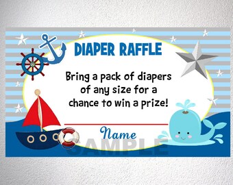 Printable Diaper Raffle Tickets Baby Shower Instant Download - Etsy