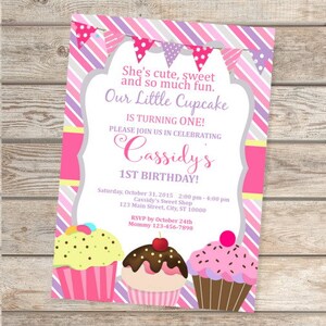 Invitation D Anniversaire De Cupcake Anniversaire Etsy France