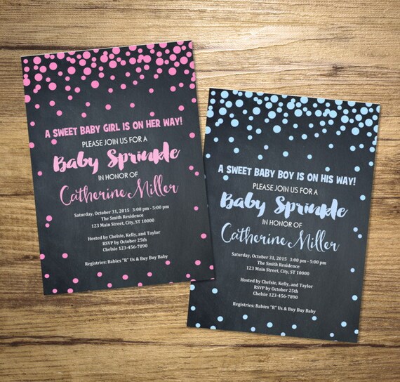 etsy baby boy sprinkle invitations
