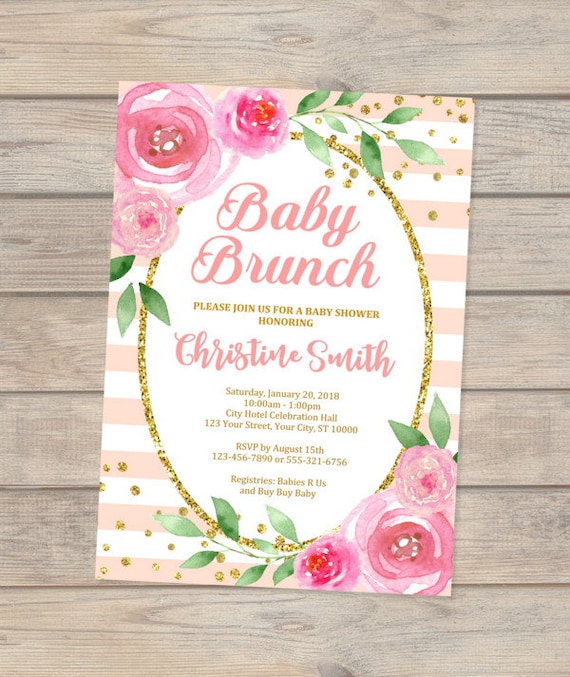 Baby Brunch Invitation Brunch For Baby Shower Invitation Etsy