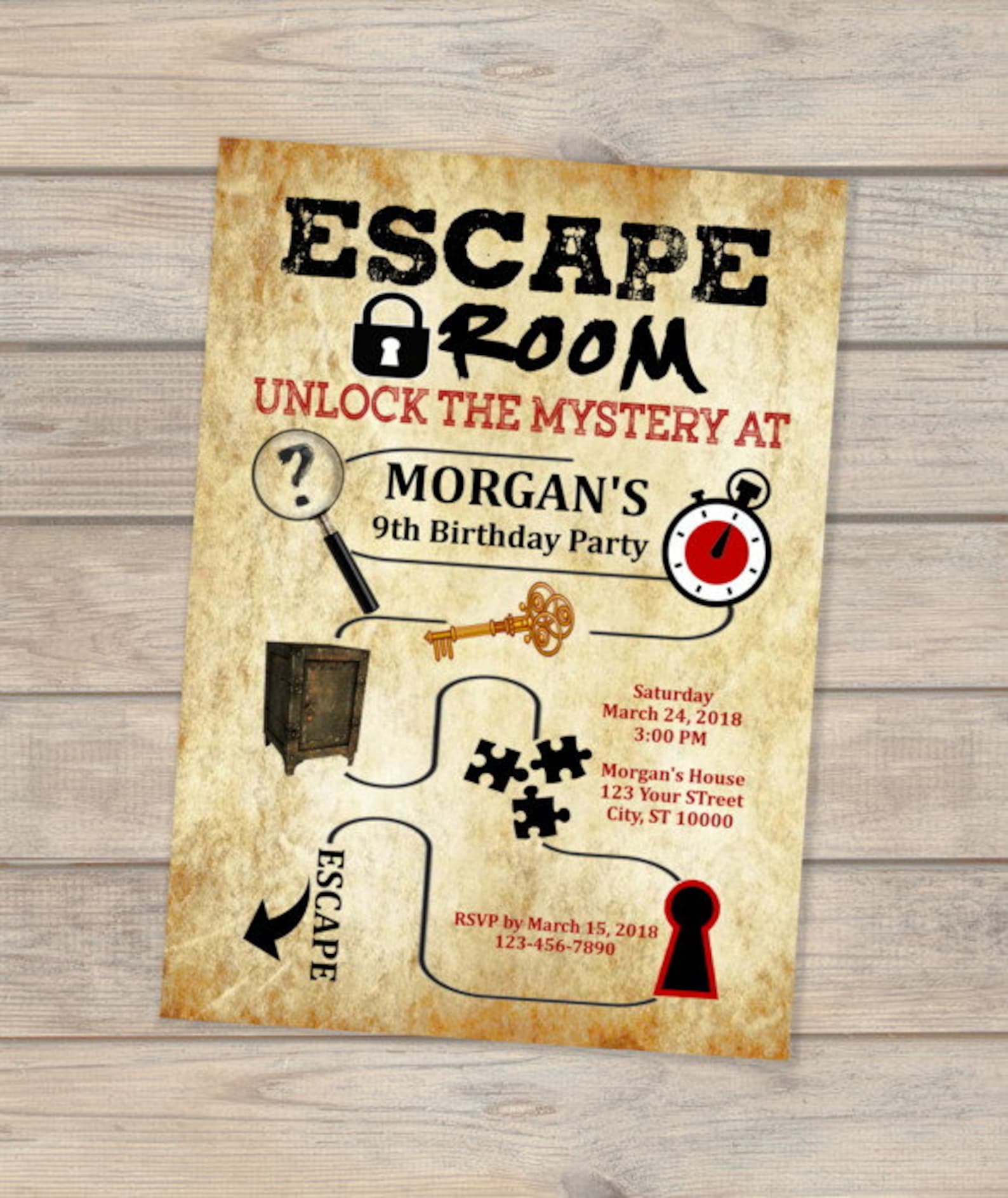 escape-room-birthday-invitation-escape-theme-invitation-etsy