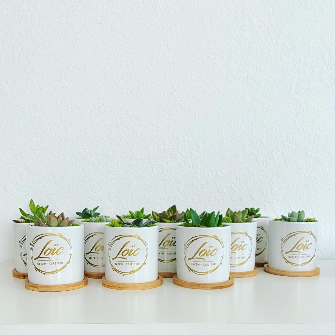Personalized Planters. Business Logo. Company Gift With Logo. Business