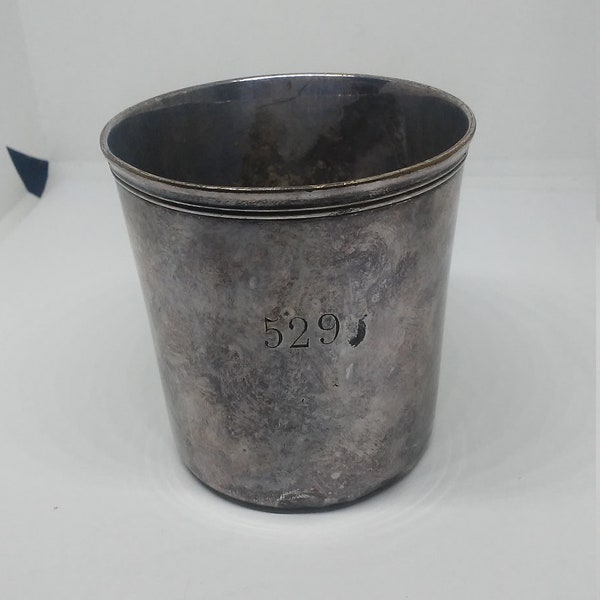 Antique French Silver Plated Christoffel Numbered Beaker Cup