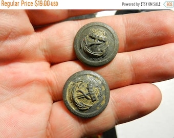 Flash 50% off sale Vintage WW2 Navy Military Uniform Buttons