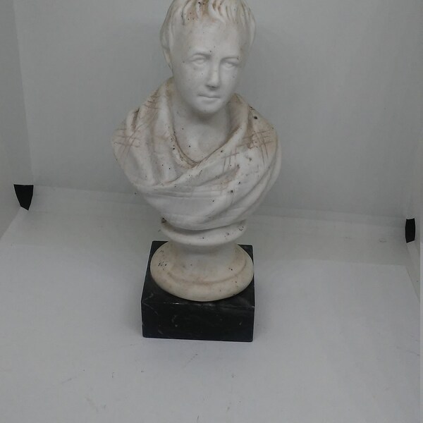Vintage Robert Burns? Porcelain & Marble Bust