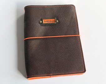 Travelers Journal, Hobonichi / Midori Notizbuch A5 braun-orange aus Leder