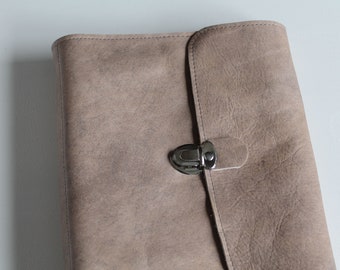 ORGANIZER, planner, ring binder, notebook A5 made of buffalo leather taupe