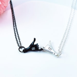 Set of 2 Pinky Promise Necklace,Necklace For Boyfriend,Necklace For Best Friend,BFF Necklace