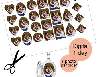 Digitale Locket Grootte Foto's, Locket Foto Prints, Locket Photo Print, Locket Print, Locket Foto, Hart Locket Picture, Ovale Locket Picture